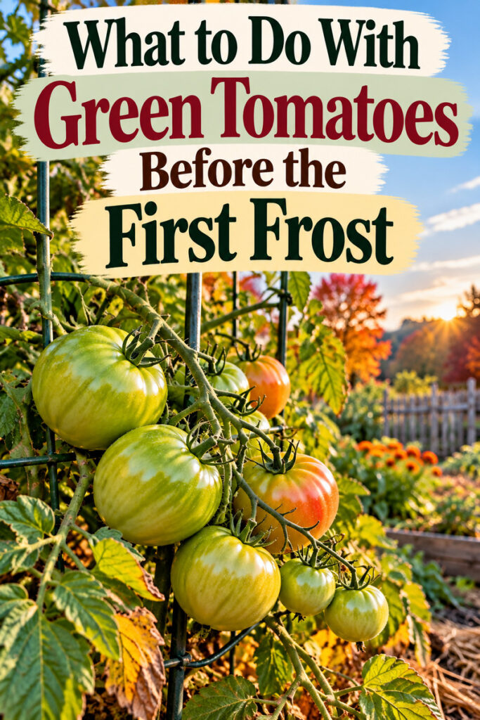 Still have green tomatoes in your garden when frost is approaching? 🍅 Don't let your tomato harvest go to waste! Learn when to pick green tomatoes before the first frost, how to ripen green tomatoes indoors, which tomatoes will turn red after harvesting, and what to do with tomatoes that won't ripen. These simple fall vegetable gardening tips are especially helpful for beginners and gardeners in colder growing zones. Save this guide for your fall garden cleanup!

#GreenTomatoes #FallGardening #VegetableGardening #TomatoGardening #GardeningTips